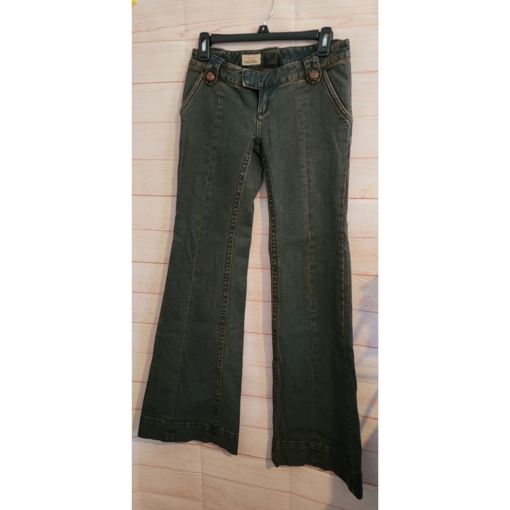 Free People "Tea Wash" Flare Jeans